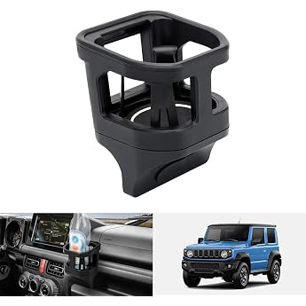 ABS Cup Holder Drink Holder with 3 Coasters and Mounting Accessories for Suzuki Jimny JB67 JB74 2018-2024