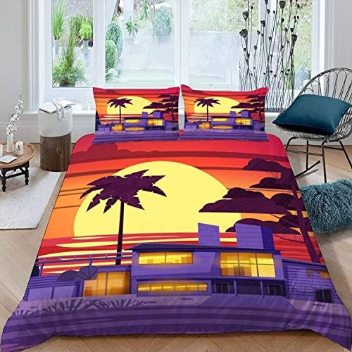 Lolosale Dolphin Bedding set 3 pieces Duvet Cover SingleKids Children Teens Adults 3D Printed Underwater World Soft Comforter Cover w/ Zipper 1 Quilt Cover + 2 Pillowcases,Single(135x200 cm)