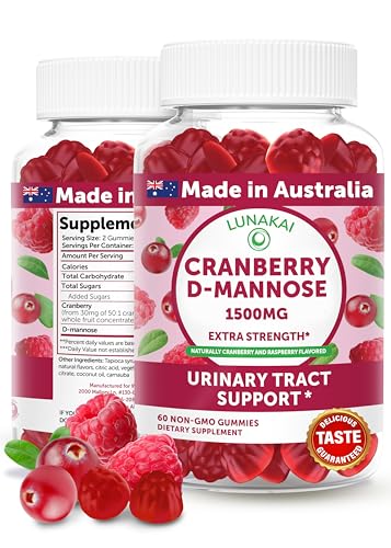 Lunakai Cranberry Supplement Gummies for Women – 1500mg High-Potency Formula ...