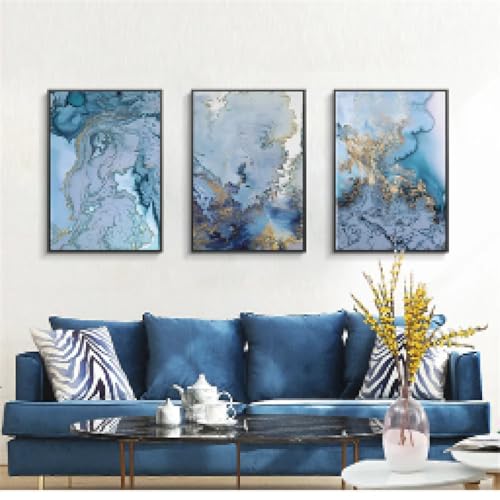 Affiche d'art de luxe avec texture et ruban doré, impression sur toile XINBAO 70x100cm