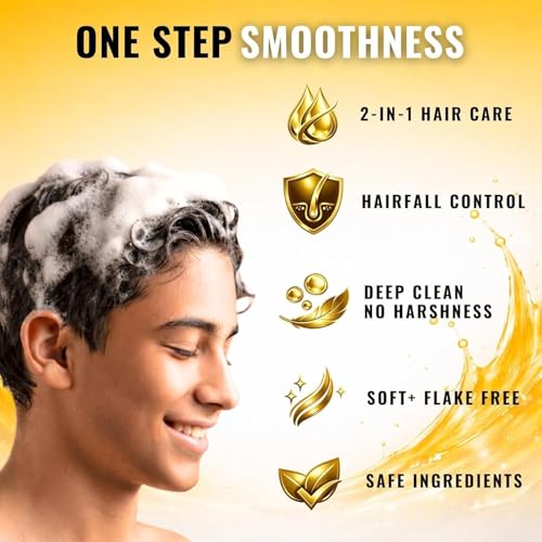 Image of Elemen 2-in-1 Shampoo + Conditioner (300ml) & Oil & Acne Control Face Wash (120ml) - Deep Cleansing Hair & Breakout Defense Routine