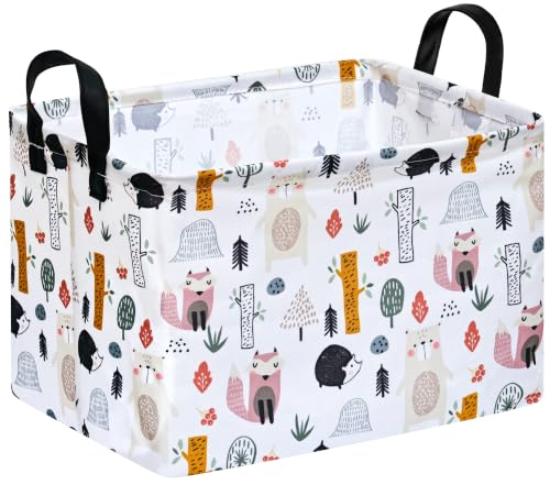 Image of Storage Basket Gift Laundry Bins Collapsible Storage Baskets Box Laundry Nursery Hamper for Home and Office Decoration with Handles