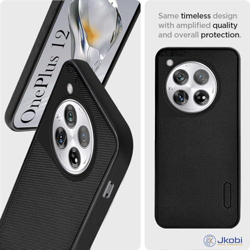 Image of Jkobi Back Case Cover for OnePlus 12 5G (Grip Design | Slim and Light Weight | Soft Touch and Feel | Black)