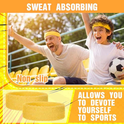 Image of Libima Kids Sweatbands Bulk Boys Headband for Sports Kids Cotton Terry Youth Sweatbands Elastic Sports Headbands Wicking Athletic Bands for Team Activity