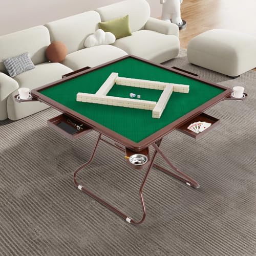 Mesa Plegable de Mahjong y Poker con Portavasos 34.65in miniatura 3