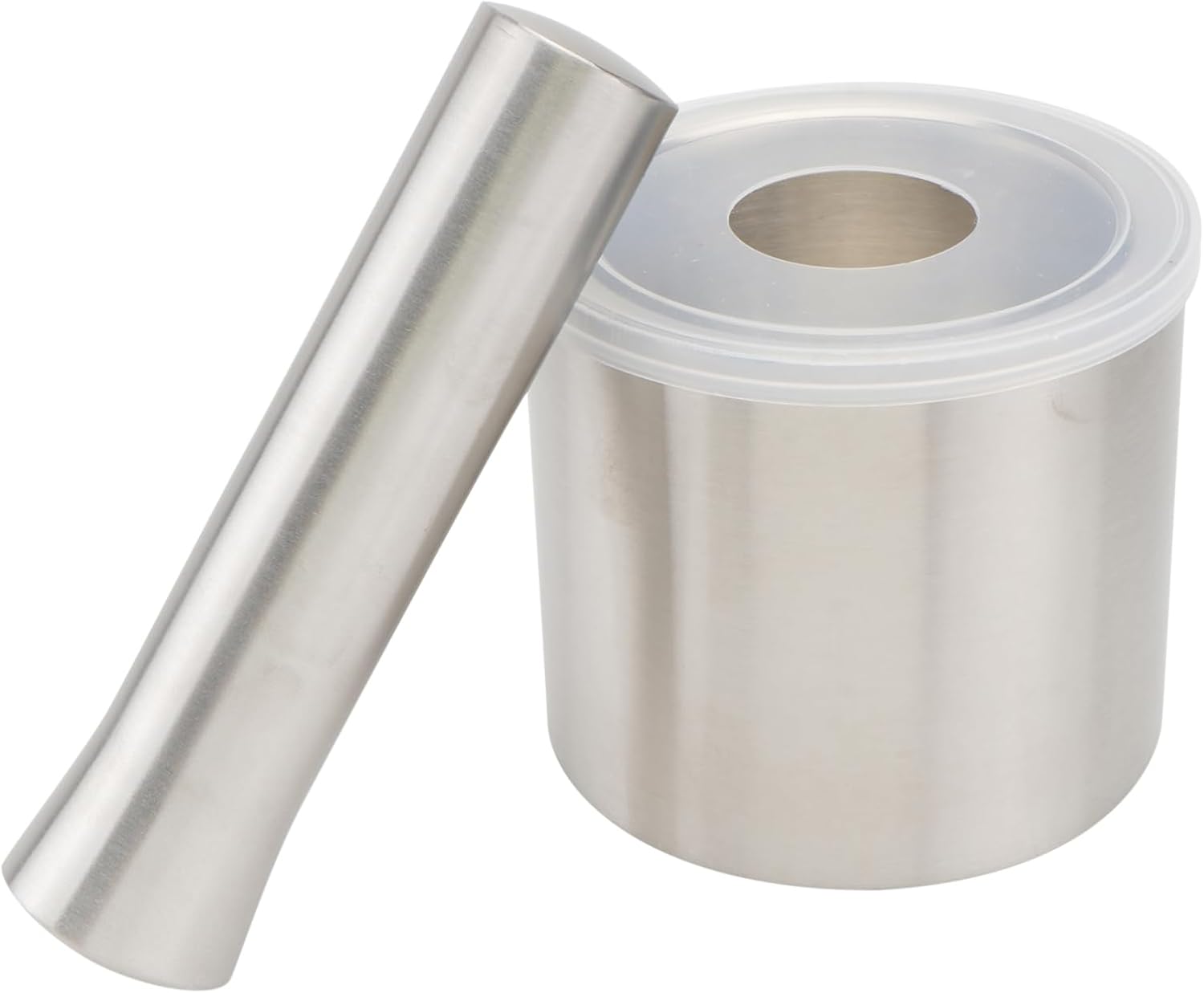 Stainless Steel Garlic Pounder with Lid Versatile and Spice Tool for Kitchen Use Easy to Clean and Ergonomic Design for Efficient Crushing and Mashing