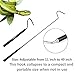 AYAMAYA Collapsible Snake Hook Extend to 39.3 inch, Telescoping Pocket Stainless Steel Snake Shaft Retractable Reptile Hook Soft Grip Field Hook for Catching Handling Grabber Separate Small Pet Snake
