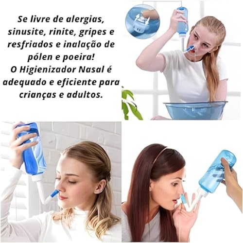 Higienizador Nasal Lavador Lavagem de Nariz 300ml PREMIUM JFD VARIEDADES
