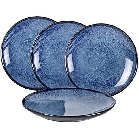 UNICASA Vintage Blue Porcelain Plate Set Cover