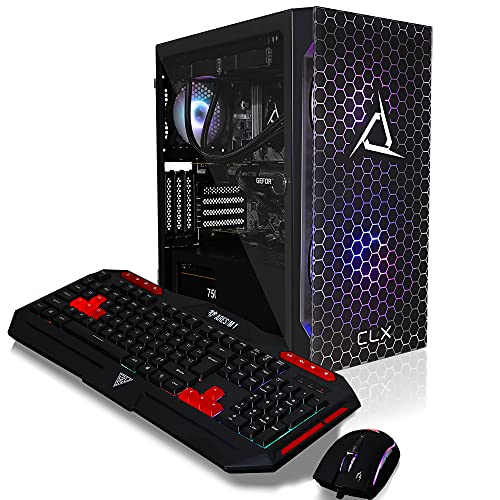 Clx Set Gaming Desktop - Liquid Cooled Amd Ryzen 7 5800X 3.8Ghz 8-Core Processor, 16Gb Ddr4 Memory, Geforce Rtx 3060 12Gb Gddr6 Graphics, 500Gb Ssd, 3Tb Hdd, Wifi, Windows 11 Home 64-Bit, Black #TOP4