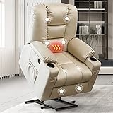 SENYUN Electric Power Lift Recliner Chair with Massage and Heat for Elderly, Remote Control,Plush Fa