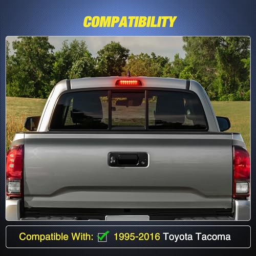 Image of Nilight Third Brake Light High Mount 3rd Stop LED Lighting Compatible with Toyota Tacoma 1995-2016 Pickup Rear Cab Center Tail Lights Replacement