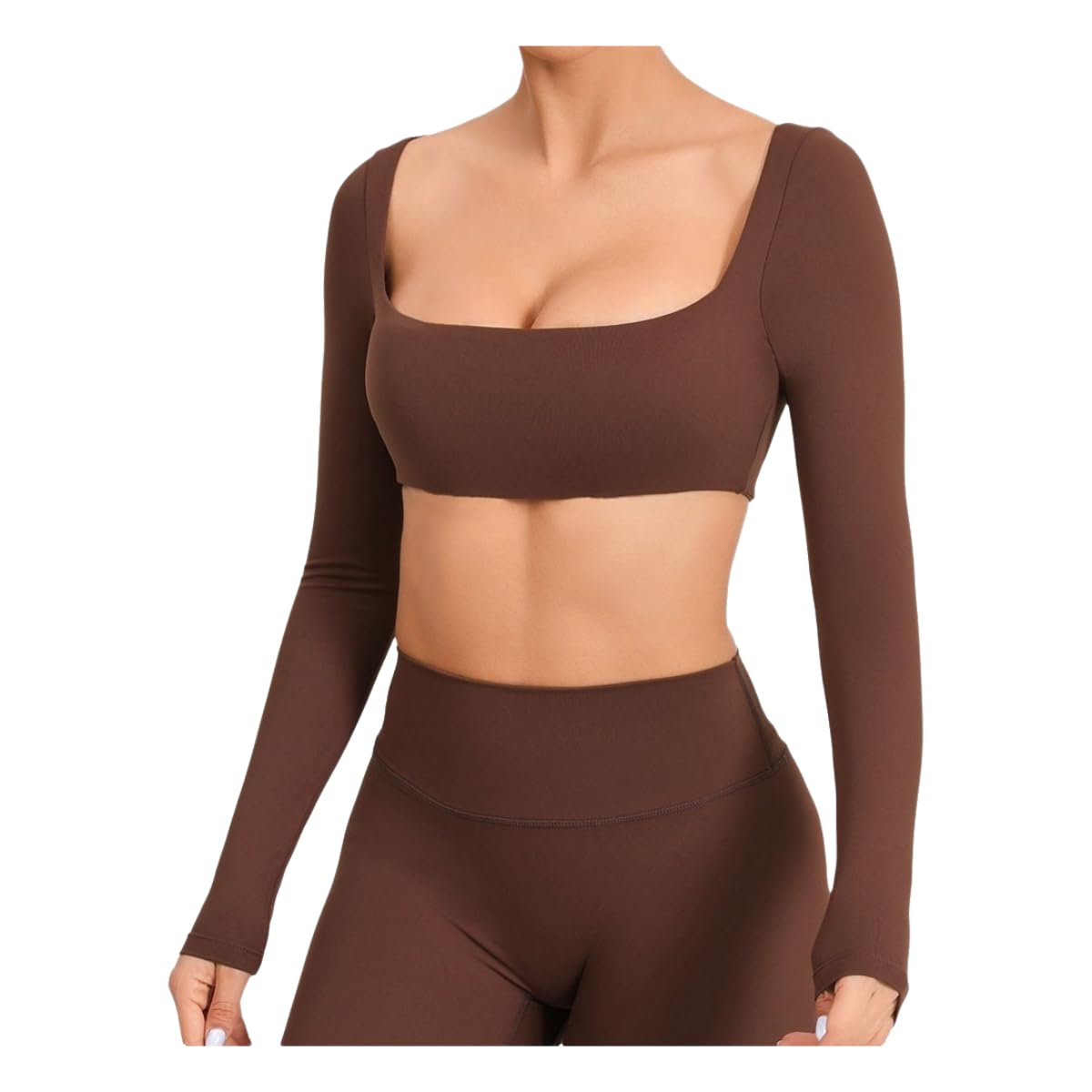 Ropa de Yoga para Mujer Top Manga Larga Sexy, Deportivo Sin Espalda, Corto Transpirable Mujeres - Purple-s