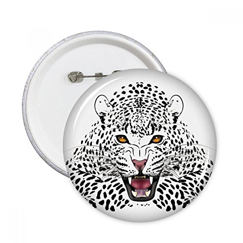 Pins Tête de Tigre Badge Rond Multicolore pour Customiser une Veste