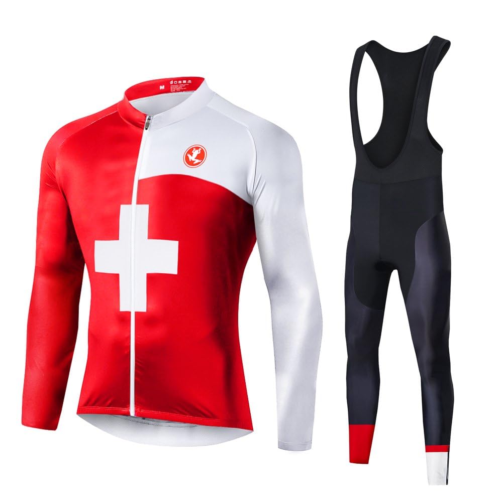 UGLY FROG Abbigliamento Magliette Set Inverno Termico Vello Antivento Maglia Lunga e Pantaloni Completo Ciclismo Uomo Invernale KXITCXHB14
