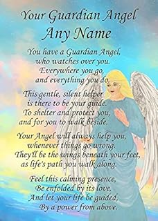 Personalised Guardian Angel Poem Verse Greeting Card