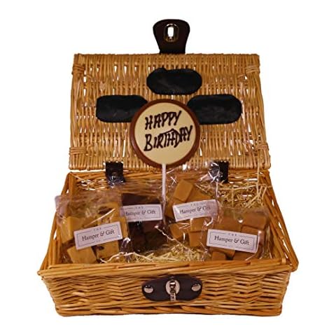 'Happy Birthday' Fudge Hamper Gift Basket - Perfect Confectionery Present for Him or Her, Husband or Wife, Boyfriend or Girlfriend, Son or Daughter Cover