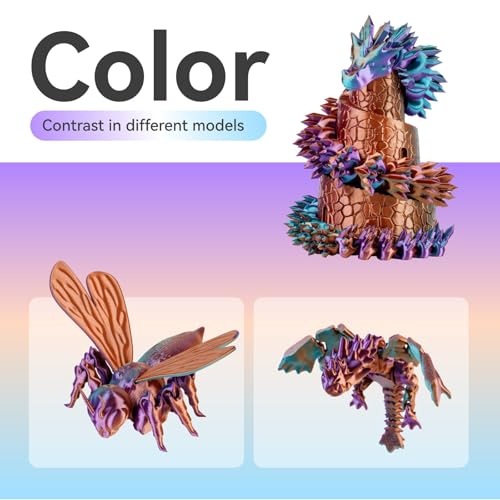 Image of Chitu Systems Conjure Tricolor Silk PLA Filament, Christmas Purple Orange Sky Blue Filament, Reusable Spool Compatible with Bambu Lab Refill Filament, Diameters 1.75±0.02 mm 1KG /2.2lb