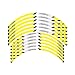 Motorrad Rad Aufkleber 12 Stücke Fit Motorradradaufkleber Streifen Reflektierende Rand for Kymco Xciting. (Color : Yellow)
