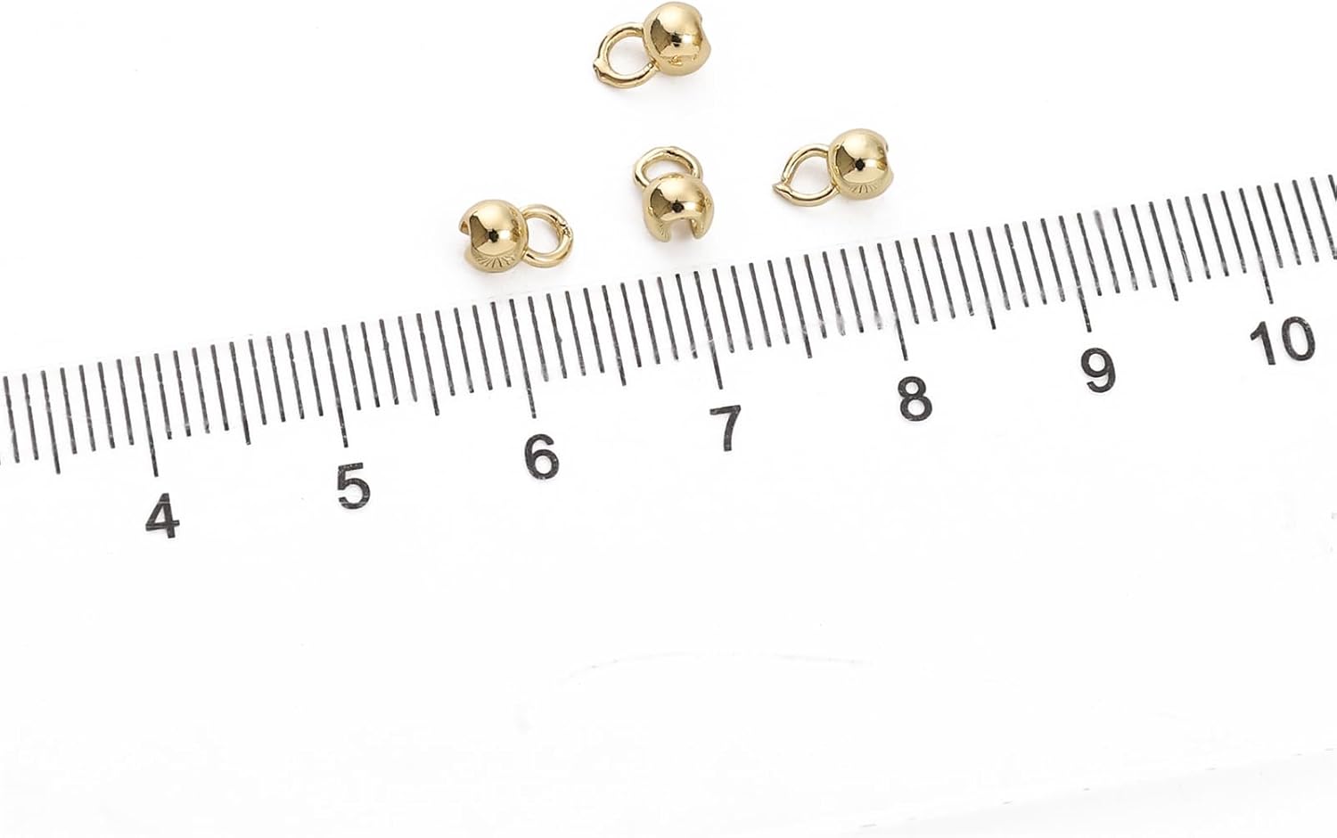 14K Gold Plated Open Crimp Beads 4x6mm 30pcs for Jewelry Making Findings - Image 3