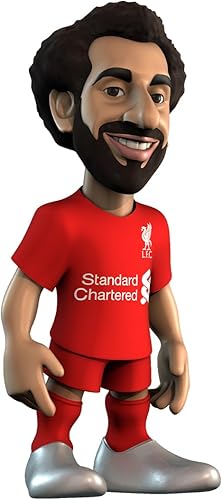 Vista 3 de MINIX COLLECTIBLE FIGURINES Mohamed Salah, oficial de Liverpool, figura deportiva coleccionable de 4.7 in, regalo único de fútbol para todas