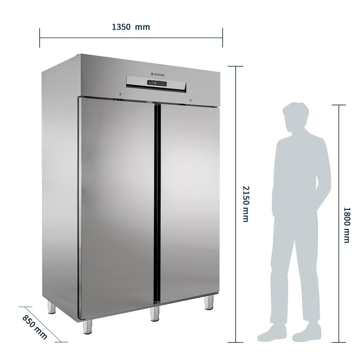 GastroHero Gastro - Frigorifero professionale 1400 GN 2/1 Superior, capacità 1168 litri, prodotto in Europa