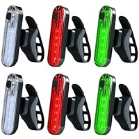 GAOUTO 6 Stück LED Navigationslichter für Boote, Boots Navigationslichter, USB Navigationslicht, 3 Arten Blinkmodus, USB Ladekajaklichter Bootshecklichter Bootslicht Signallampe für Kajak Boot Yacht