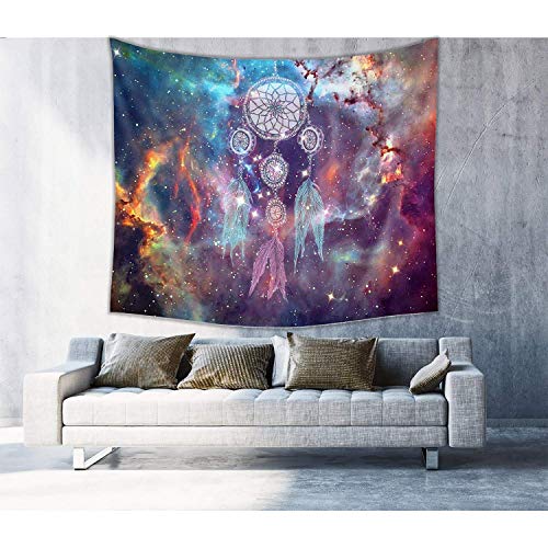 image for PHNAM Bohemian Tapestry Wall Hanging Dream Catcher Colorful Mandala Be