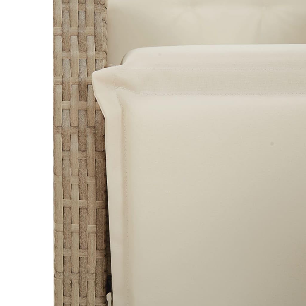Juego de muebles de jardín de 3 piezas, incluye cojines acolchados gruesos, fundas de almohada extraíbles, respaldo ajustable y tablero de cristal templado