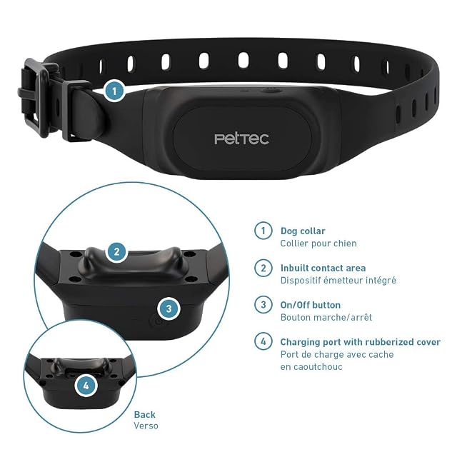 Foto 3 de 8 de PetTec Collar de adiestramiento para Perros con vibración y señal acústica, Mando a Distancia de 300 m