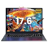 AKCHART 17.6' FHD Laptop Computer with Office 365, 16GB RAM 640GB Storage Expandable 512GB Laptop, Quad-Cores Processor(Beat i7-5500U Up to 3.4GHz), Backlit Keyboard, WiFi 6, Full-Featured Type C