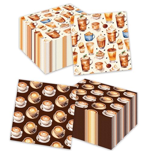 40Pcs Vintage Coffee Themed Paper Napkins...