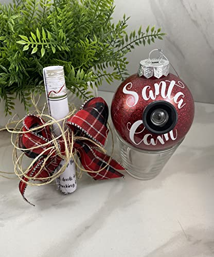Santa Cam Ornament, Santa Spy Camera, Christmas Ornament, Santa Camera, Tree Ornament, Kids Ornament, Santa Letter, Letter from Santa (Red)