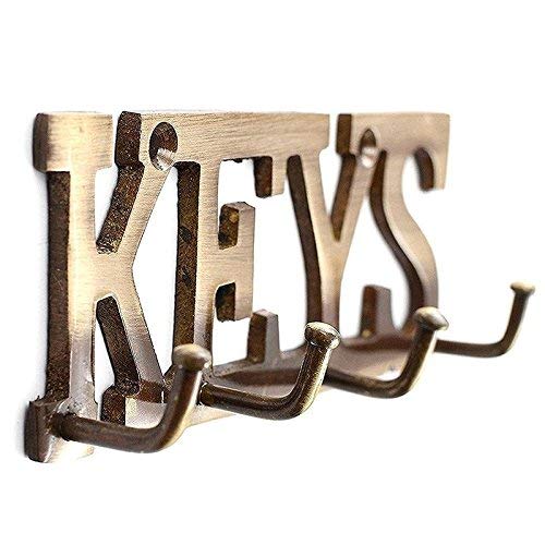 Kratidecor Designer Key Letter Shaped Brass Key Holder