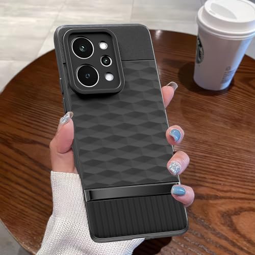 Image of Pikkme Back Cover for Realme P4 Power 5G Camera Protection 3D Hexa Cube Design Silicone Protective Bumper Case (Black)