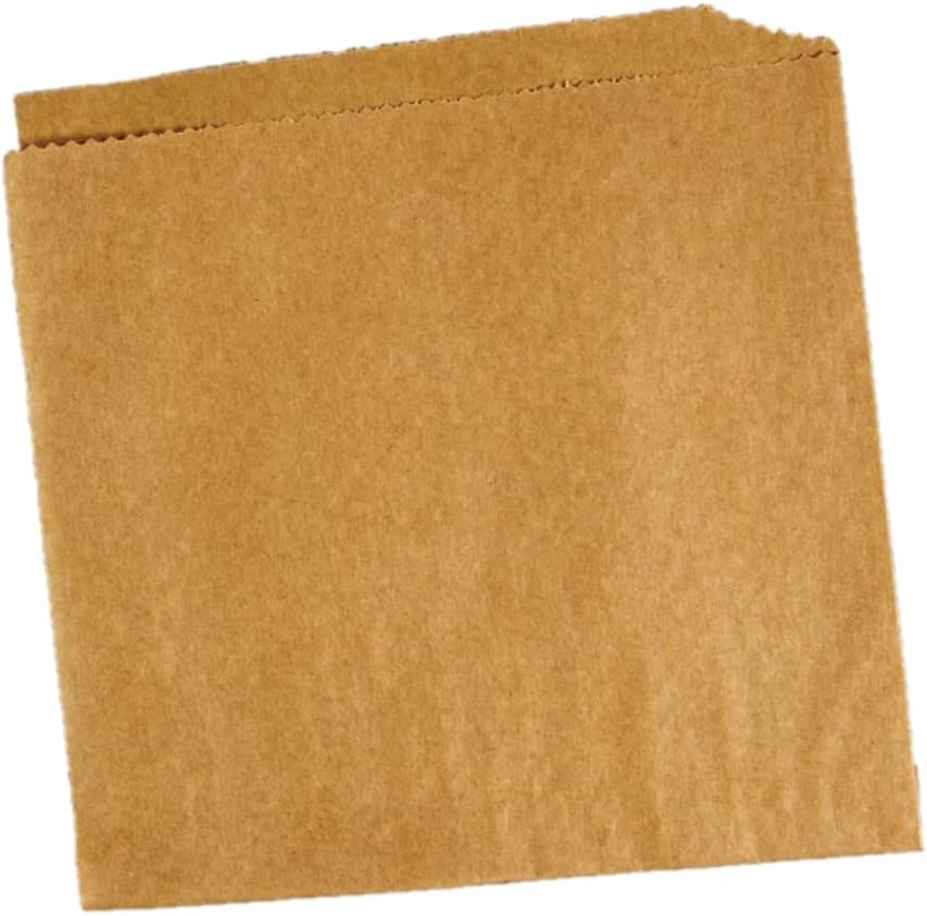 Double Open Natural Kraft Grease Resistant Paper Bag, Grazing Pocket, Cone Holder Liner Paper, 7" x 6-1/2" Size, 2000 Bags Per Case