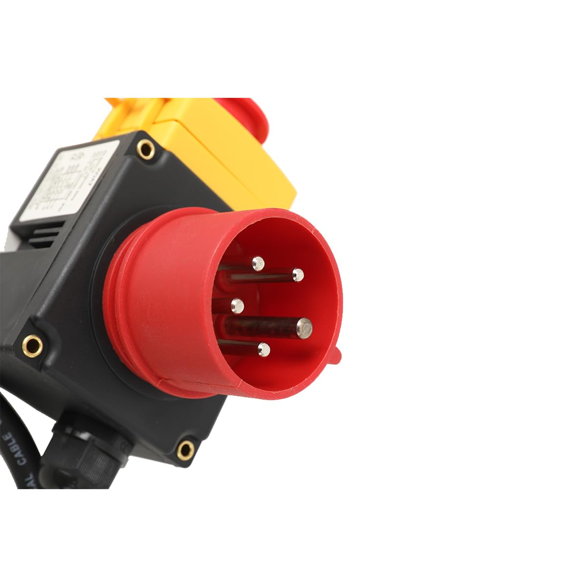 Schalter Stecker mit CEE-Stecker 400V für Holzspalter, Schalter- Stecker Kombination 400V mit Phasenwender