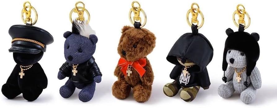 the GazettE BEAR KEY RING SET
