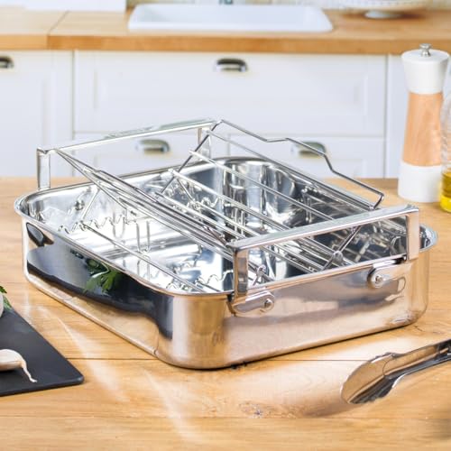 Plat à four roaster en acier émaillé pour rôtis parfaits - 3