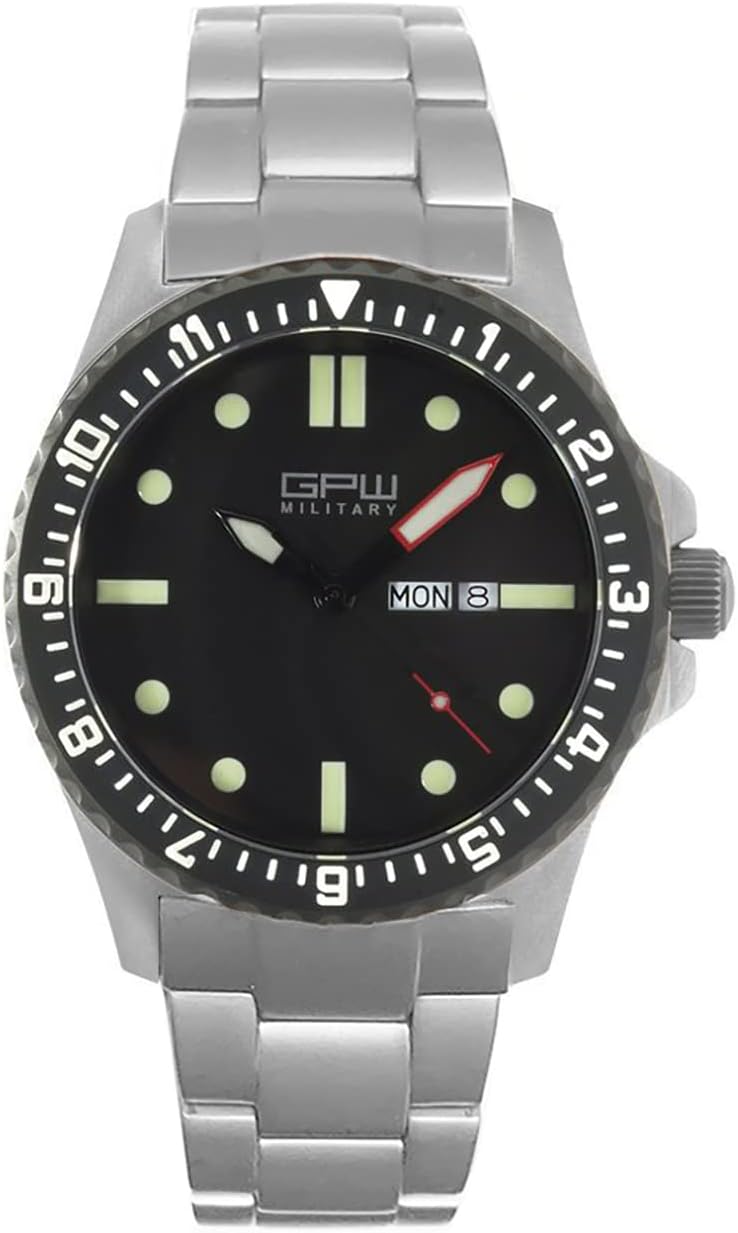 GPW German Military Titanium Watch Day-Date. 200M W/R. Sapphire Crystal.
