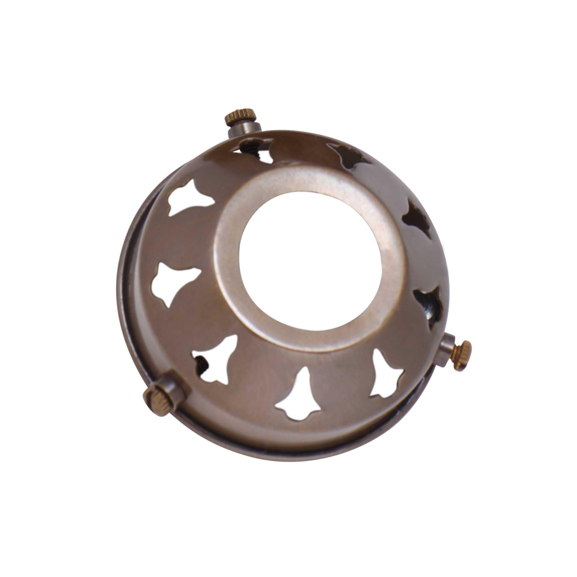 Elektek 2.25" Antique Brass Glass Lamp Shade Gallery Fitting For B22 Shade Ring Bulb Holders 2.25 Inch Antique Brass