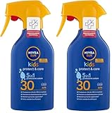 NIVEA SUN Kids Maxi Spray Protect & Care SPF 30 270ml, Sonnencreme 30 Kinder 3+ Jahre, Sonnenschutz...