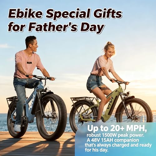 Image of Vivi ACE01 Electric Bike for Adults,26 inch x 4.0 Fat Tire Ebike,1500W Peak Motor Torque Sensor Electric Mountain Bike, 25+ Top MPH Electric Bicycle with 48V 15AH Battery, Hydraulic Brake, SGS UL2849