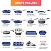 Mueller Sapphire UltraClad Kitchen Induction Pots and Pans Set Nonstick Induction Cookware Sets -24pc for Cooking Kitchen Cookware Sets, Frying Pans #1