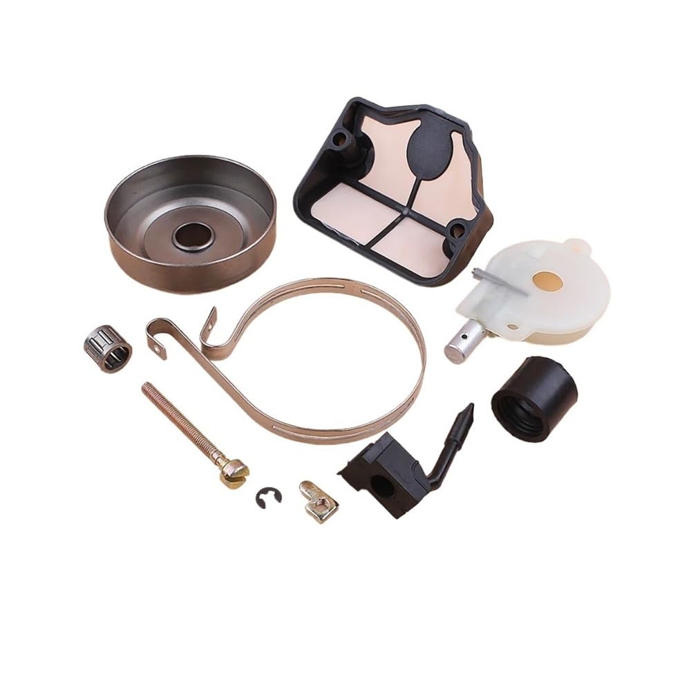 Kit de Embrague, Tambor, Aceite, Tensor de Cadena y Banda de Freno Compatible con motosierras 142, 141, 137, 136, 36 y 41. Repuestos for motosierras.