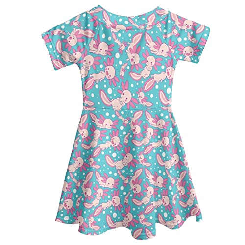 Robe trapèze fille confortable motif fruits épaules dénudées