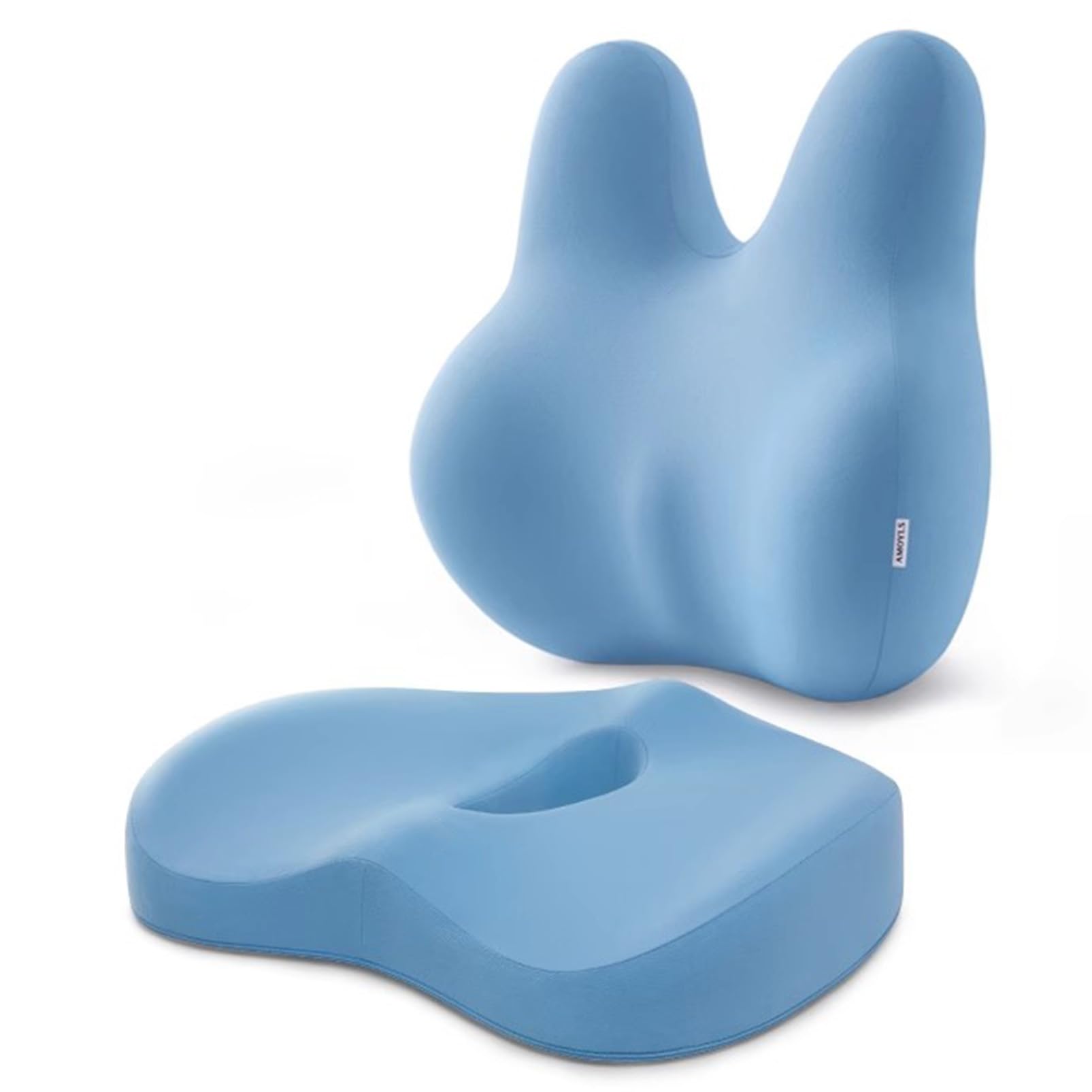 Ergonomiczna poduszka na krzesło biurowe z pianki z pamięcią kształtu, podparcie lędźwiowe do biura i samochodu, niebieska poduszka na biurko, wygodne podparcie pleców przez długie godziny