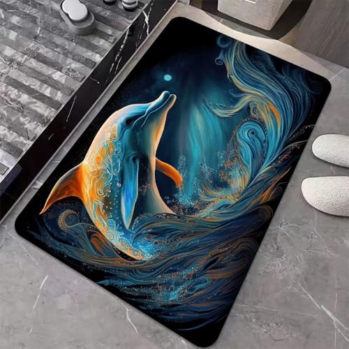Image of Wazdorf 3D Bathroom Mat - Non Slip Water Absorbent Bathroom Mat Bathroom Easy Care Shower Rugs, Perfect for Home Office & Kitchen, Bathroom