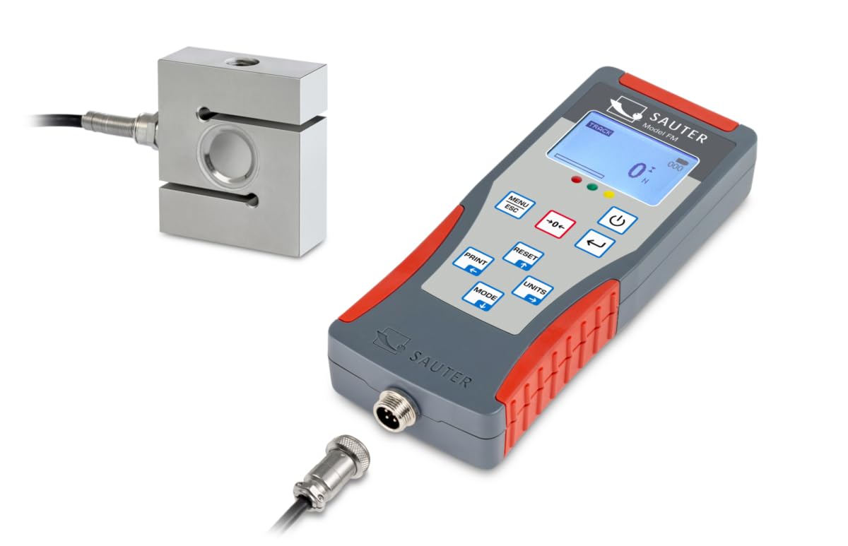 Sauter FM 3K - Medidor de fuerza digital con celda de medición externa, legibilidad [d]: 1 N, rango de medición [Max]: 3 kN