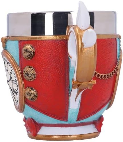 Nemesis Now Alice in Wonderland Inspired Tea Cup, Hand-Painted Resin, Pinkys Up Drinkware, Collectible Coffee Mug - White Rabbit